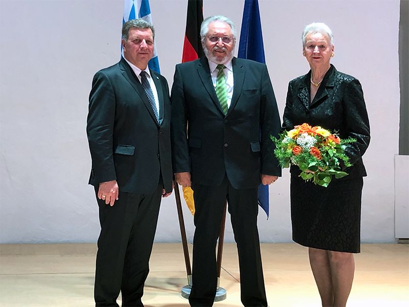 Minister Christian Bernreiter, Reinhold Perlak und Ehefrau Helga (v.l.)